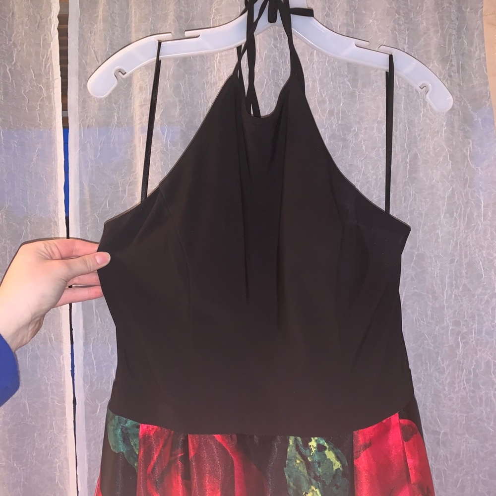 Red Roses Full Length Prom Dress - Picture 3 of 8